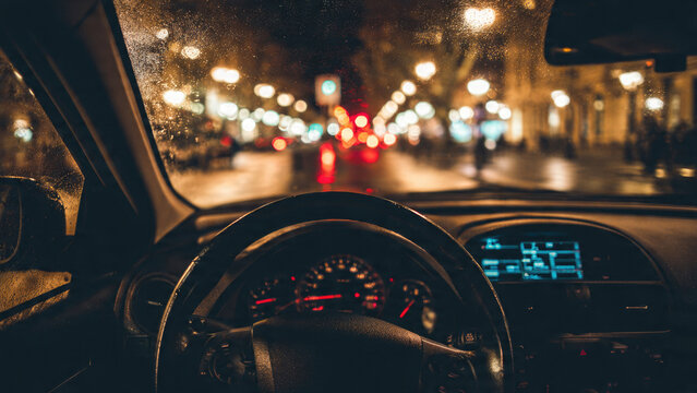 Driving at Night in the City