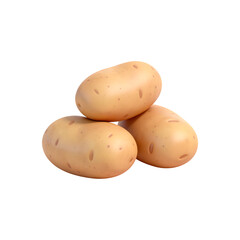 Fresh potatoes stacked together