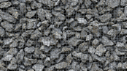 Obraz premium Gabion Wall Texture