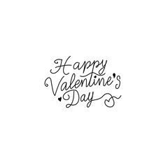Happy Valentine Day Lettering