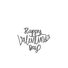 Happy Valentine Day Lettering