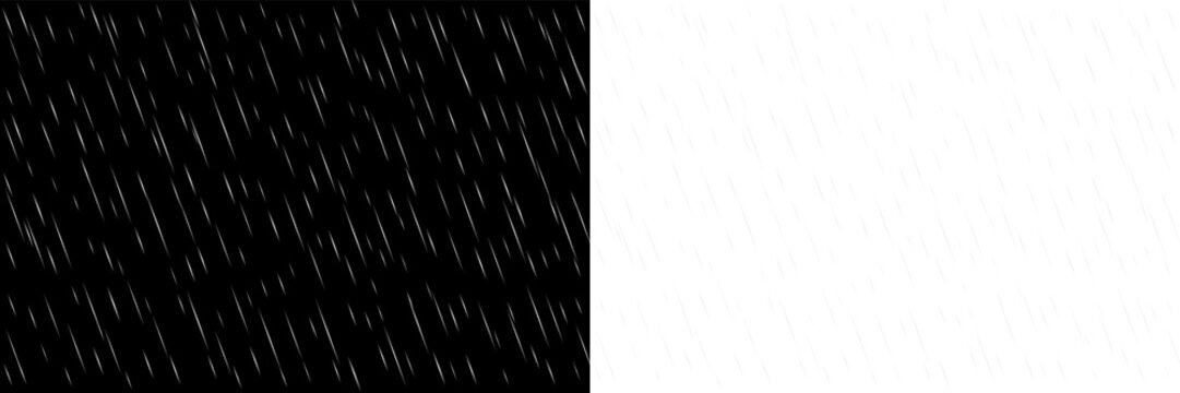 Raindrop rainfall on transparent background with misty drizzle rain drop and heavy raindrops falling effect, realistic and png