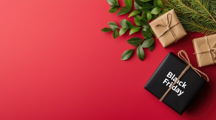 A torn piece of paper showcases bold lettering announcing Black Friday, hinting at special shopping deals and discounts