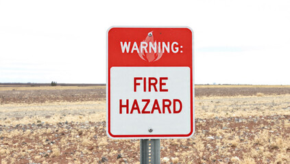 Fire Hazard Warning Sign