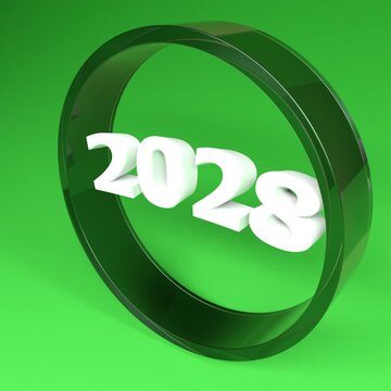2028 white write inside turning glass circle