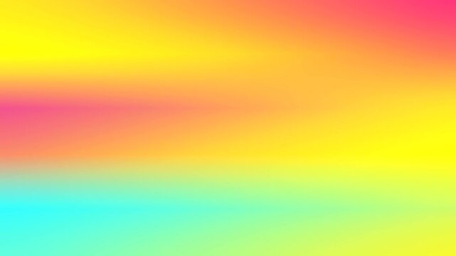 The fifth image is a full canvas of flowing liquid gradients where bright yellow merges into vibrant orange and cool cyan in a wavy light pattern