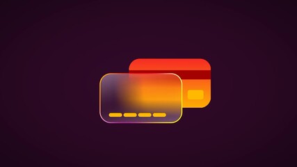 Two stylized credit card icons with golden and yellow glowing edges overlap each other to represent payment methods or a digital wallet feature now