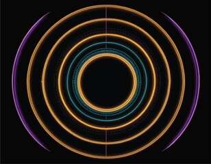 Concentric Circles Abstract Fractal Art.