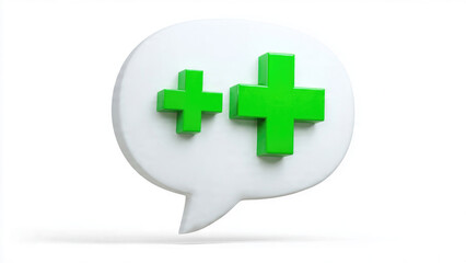 Fototapeta premium Speech Bubble with Plus Signs