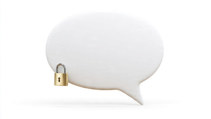 Speech Bubble with Padlock