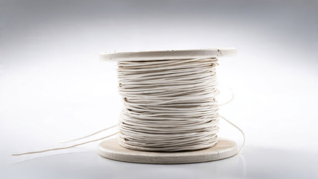 Spool of white string