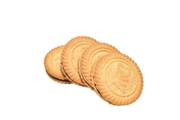 A pile of dry cookies on a PNG background.