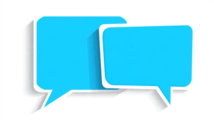 Fototapeta premium Two Blue Speech Bubbles