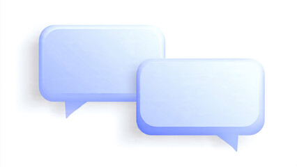 Naklejka premium Two Light Blue Speech Bubbles
