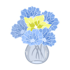 Bouquet of flowers in a vase vector illustration 