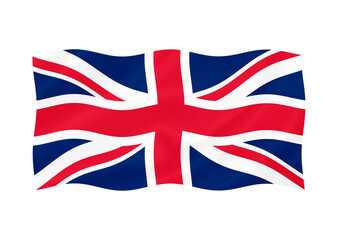 Digital Composite. Union Jack flag with a fabric overlay ..British, GB, great Britain, United Kingdom