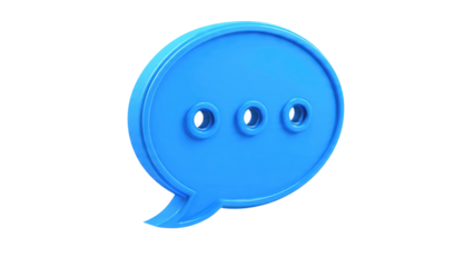 Blue Speech Bubble with Ellipsis