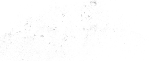 Ground sugar flying, sweet minced powder isolated on white, clipping path, macro