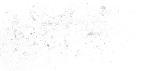 Ground sugar flying, sweet minced powder isolated on white, clipping path, macro