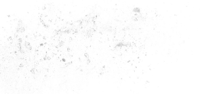 Ground sugar flying, sweet minced powder isolated on white, clipping path, macro