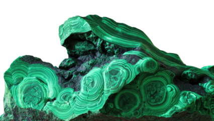 Malachite Mineral Specimen Isolated