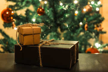 Christmas theme with gifts and decorations