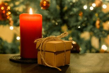 Christmas theme with gifts and decorations