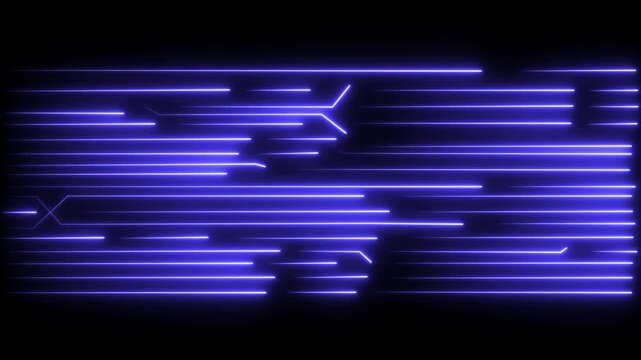 Seamless Loop. Glowing Blue Circuit Lines on a Dark Background for Digital Connectivity, High-Tech Networks, Technology and Communication Systems. 