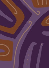 Abstract image for printing. Picture for modern interiors. The picture is painted by hand on a tablet. © neurostructure