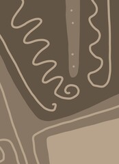 Abstract image for printing. Picture for modern interiors. The picture is painted by hand on a tablet. © neurostructure