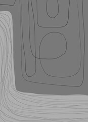 Minimal abstract image for printing. Picture for modern interiors. The picture is painted by hand on a tablet. © neurostructure