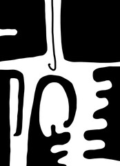 Abstract image for printing. Picture for modern interiors. The picture is painted by hand on a tablet. © neurostructure