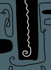 Abstract image for printing. Picture for modern interiors. The picture is painted by hand on a tablet. © neurostructure