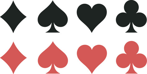 Playing Card Symbols Vector for Digital Game Interfaces