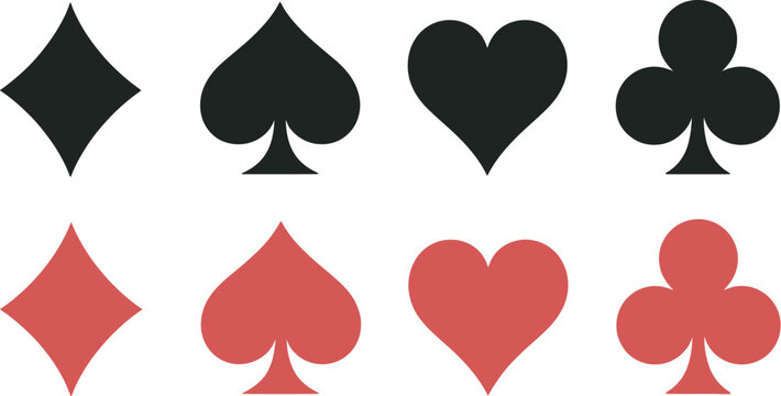 Playing Card Symbols Vector for Digital Game Interfaces