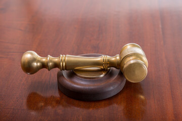 Making a decision in a court hearing after the judge's gavel has struck