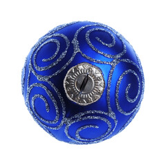 Beautiful Christmas ball isolated on white. Festive ornament