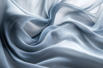 Fototapeta premium Elegant Blue Silk Fabric Texture