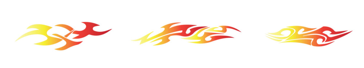 Racing car sticker tribal flame car decal car tattoo vector graphic