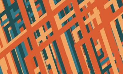 Colorful abstract modern background with blue and orange diagonal lines. Vector illustration