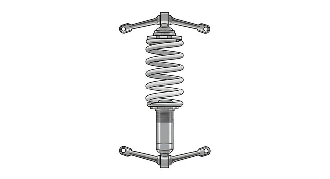 Isolated monochrome shock absorber with spring