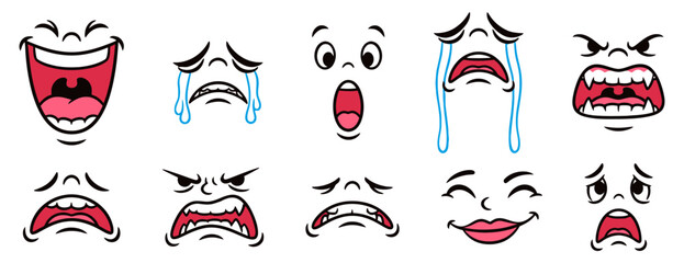 Cartoon face expression.