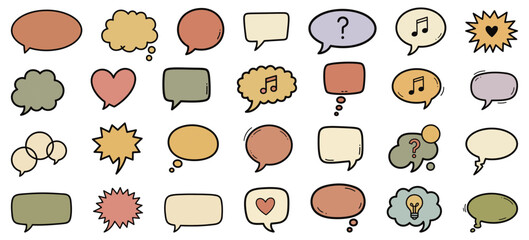 Set of speech bubbles.
