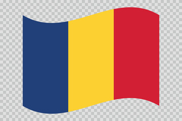 Fototapeta premium Flag of Romania. Romanian national symbol in official colors. Template icon. Abstract vector background.