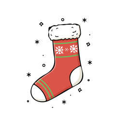 Christmas stocking vector design
