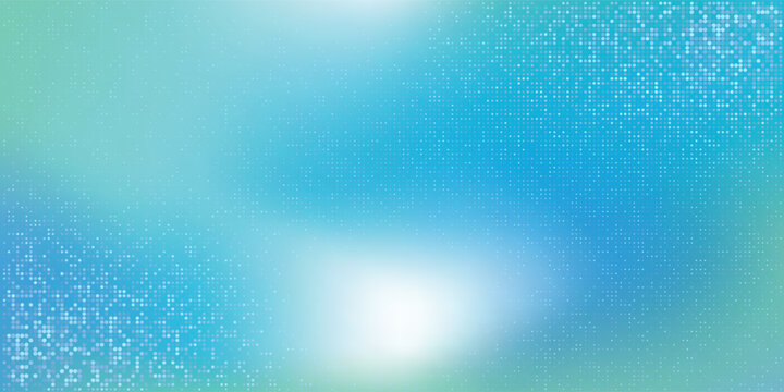 Abstract dot blue green color pattern screen led light gradient texture background. Technology big data digital concept. 3d rendering.