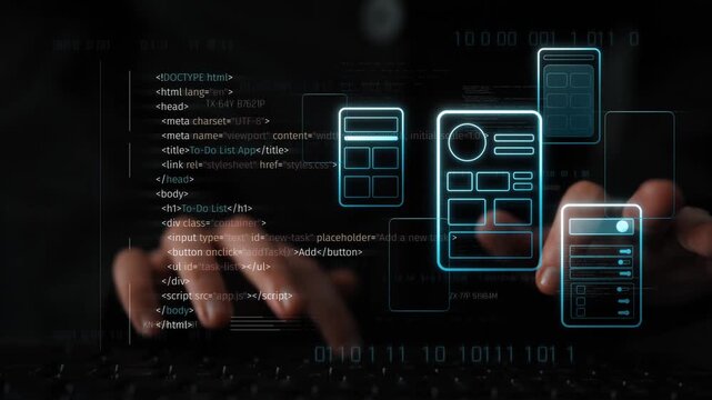 UI UX mockup showing application layout, structure, and code interface. UI design defines user flow, UI design improves clarity, UI design enhances experience, and UX design supports logic. Marrow