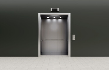 Modern steel elevator © ibrahimtaylan