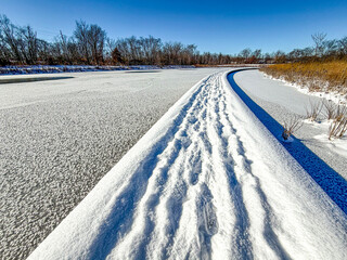 Boardwalk in the snow
