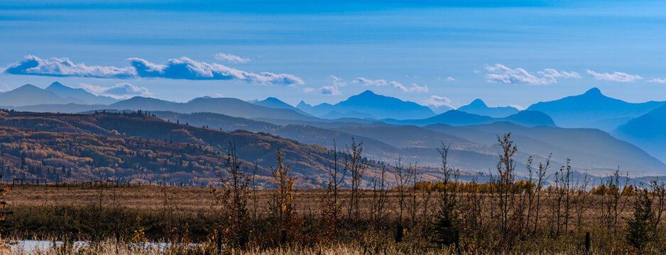 Rocky Mountain Front Range and Foothills, Photo Taken Near Waiparous Village, Alberta
